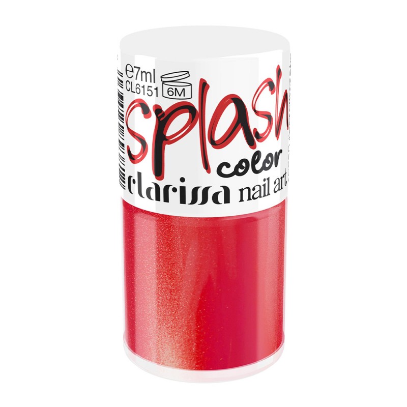 Clarissa splash color effetto acquarello - rosso metallizzato
