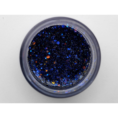 Polveri acriliche colorate che permettono di realizzare facilmente decori 3D e fantastici nail french - Indaco Superglitter