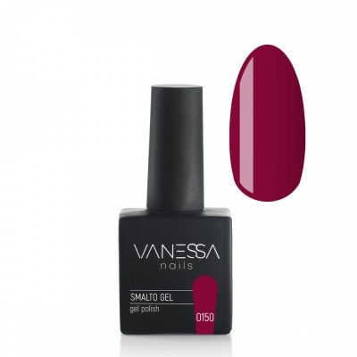 Vanessa Smalto Gel Semipermanente Rosso Dark Laccato 8 ml n.150