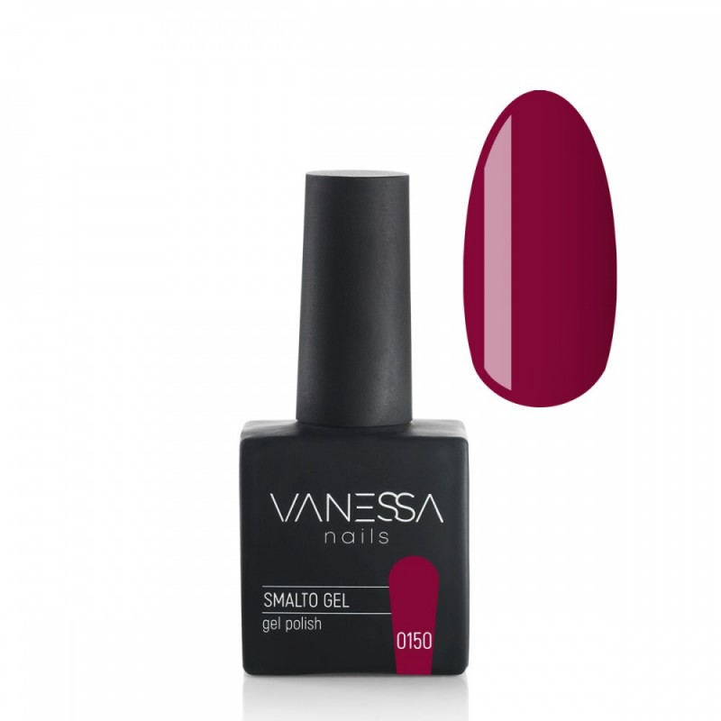 Vanessa Smalto Gel Semipermanente Rosso Dark Laccato 8 ml n.150