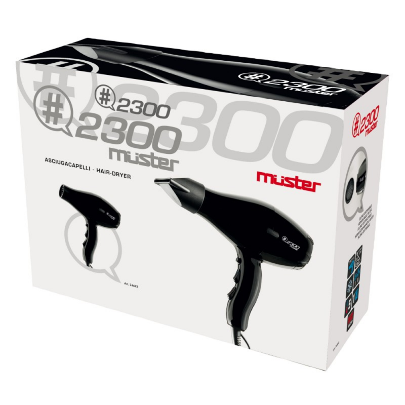 Phon compatto #2300. 2100 watt - colore nero