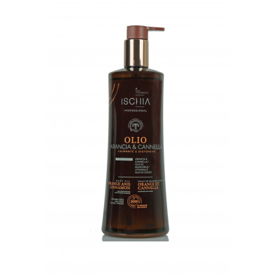 Ischia Olio Massaggio Corpo Arancia e Cannella Calmante e Distensivo -  500 Ml