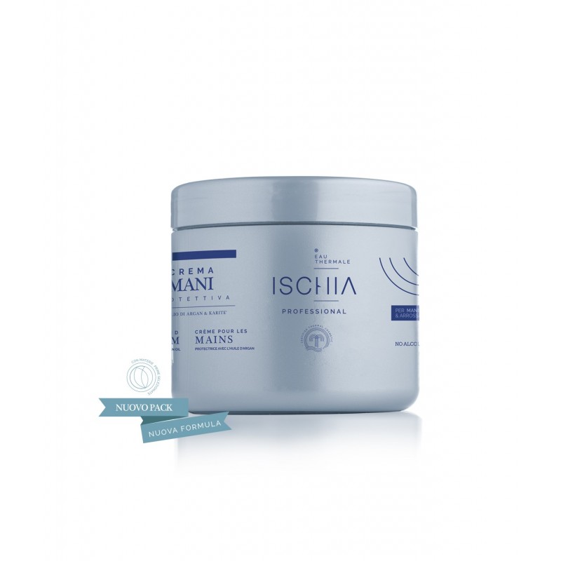 Ischia Crema Mani Protettiva con Olio di Argan & Karitè Effetto Barriera - 500 Ml
