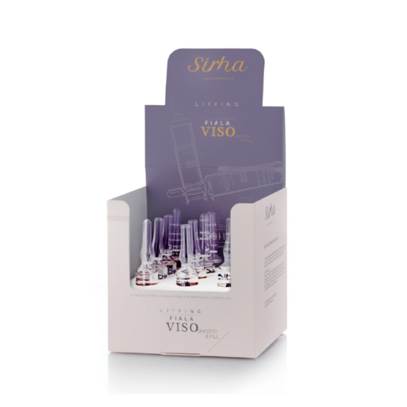 Ischia Sirha fiale viso effetto lifting immediato, ideale per pelli mature - 12 fiale da 5 ml