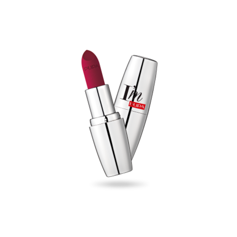 Rossetto colore puro, opaco assoluto. N. 072 - Velvet Ruby. 3, 5 g.