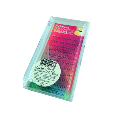 Extension multi-pack curva d, lunghezza 8-13 mm, 3 D. colore nero. 190 ciuffetti.