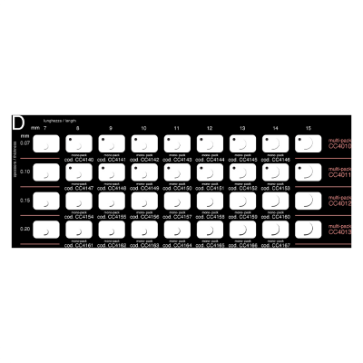 Extension ciglia monopack, curva d, lunghezza 9 mm, spessore 0,15. confezione da 12 linee