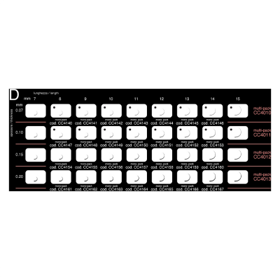 Extension ciglia "one by one" monopack curva D, spessore 0,10