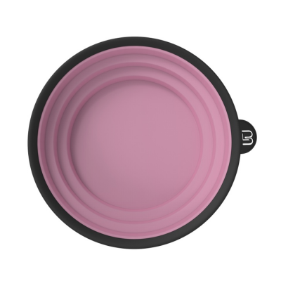 Ciotola tinta in silicone collapsible tint bowl. colore rosa.