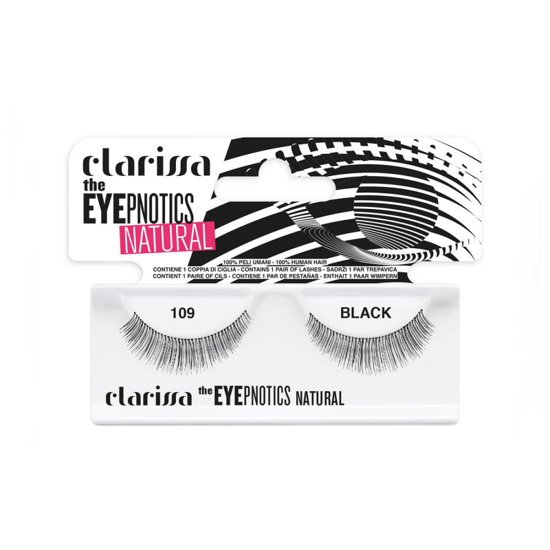 Ciglia finte a banda intera colore nero - natural black. n. 109.