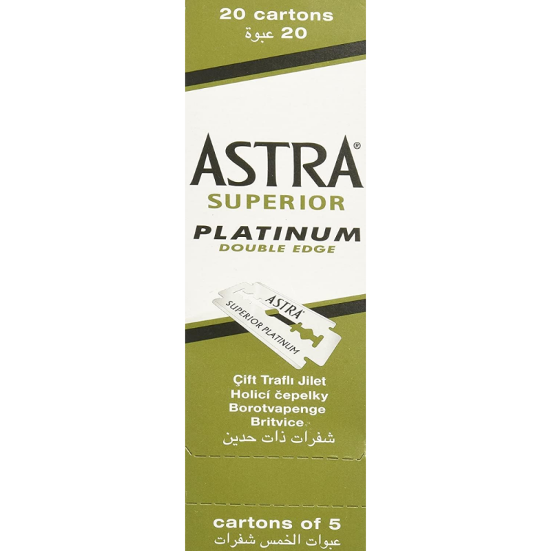 Lame astra superior platinum per rasoi - 100 pezzi