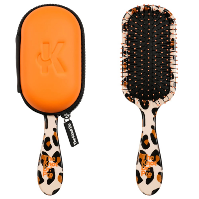 The Knot spazzola districante Leopard con custodia Arancio.