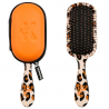 The Knot spazzola districante Leopard con custodia Arancio.