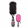 The Knot Pro spazzola districante zebrata con custodia rosa