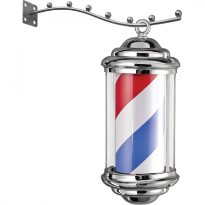 Barber Pole - palo da barbiere luminoso da parete con staffa