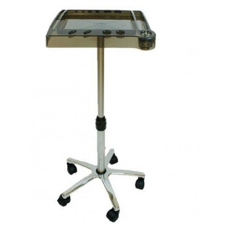 Carrello da lavoro per tinture con timer integrato - colore vassoio nero