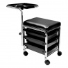 Carrello manicure con seduta e ripiano d'appoggio per le mani Melcap - colore Nero