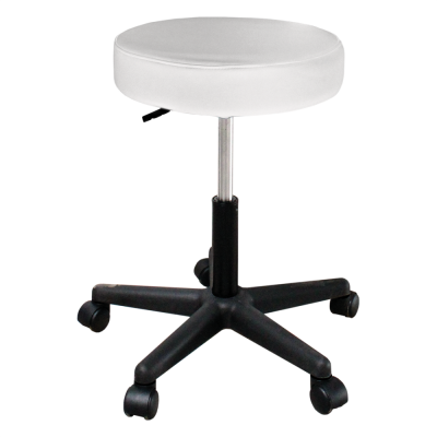 Sgabello girevole Melcap Report con ruote antiscivolo - colore bianco