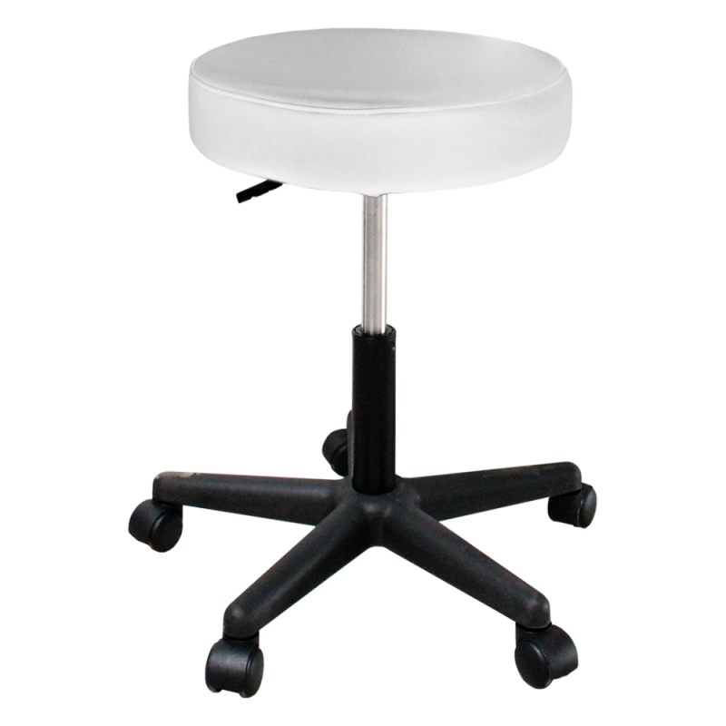 Sgabello girevole Melcap Report con ruote antiscivolo - colore bianco