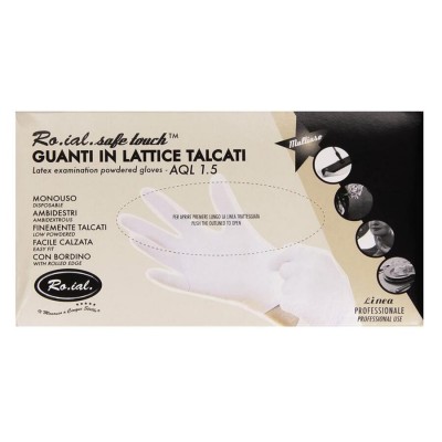 Roial guanti in lattice talcati taglia M - 100 pezzi