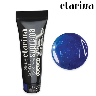 Clarissa suprema gel costruttore color blu elettrico glitterato - 8ml