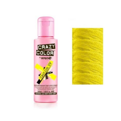Crazy color crema colorante semipermanente Caution UV n. 77 giallo fluo - 100 ml