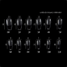 Estrosa nail gel tips forma ballerina, 12 misure differenti - 240 pezzi