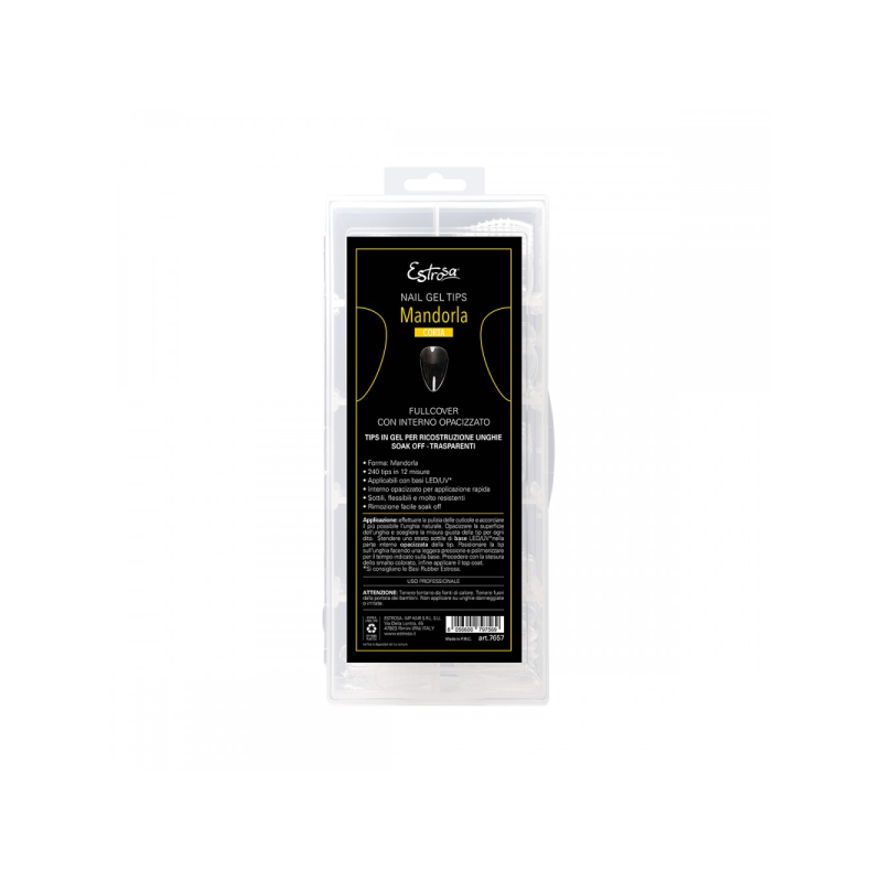 Estrosa nail gel tips mandorla corta 12 misure - 240 pezzi