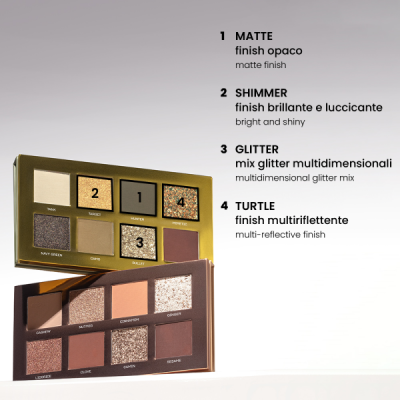 Mia make up palette occhi 8 tonalità - 03 army green