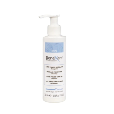 Benexere 212 v latte tonico micellare adatto alla detersione delicata di viso e decolleté - 200 ml