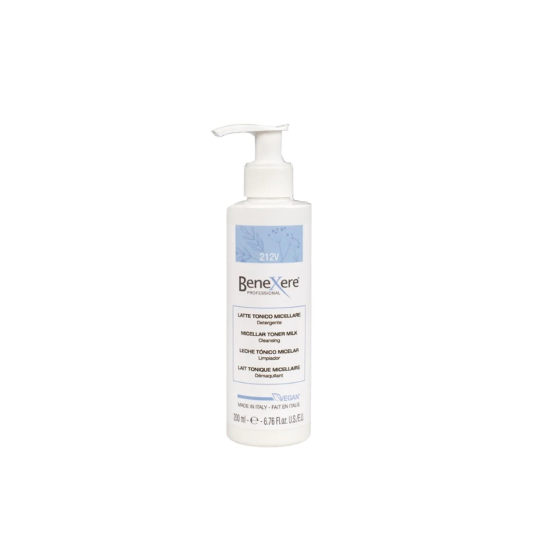 Benexere 212 v latte tonico micellare adatto alla detersione delicata di viso e decolleté - 200 ml