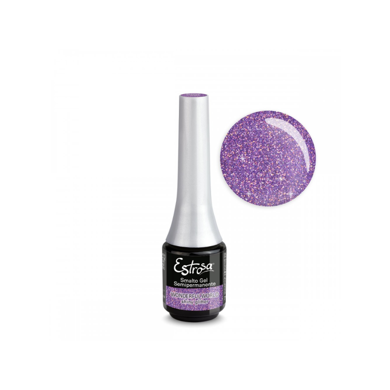 Estrosa smalto gel gel semipermanente Wonderfulò World shiny glitter - 7 ml