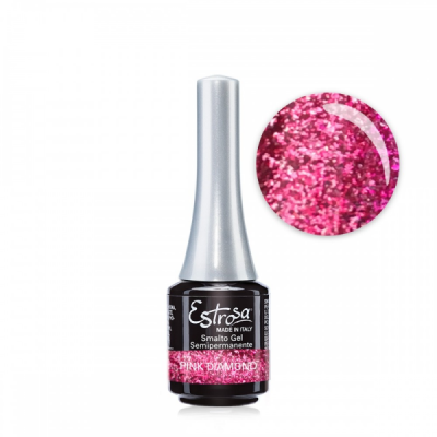 Estrosa smalto gel semipermanente - Pink diamond glitter chrome 7 ml