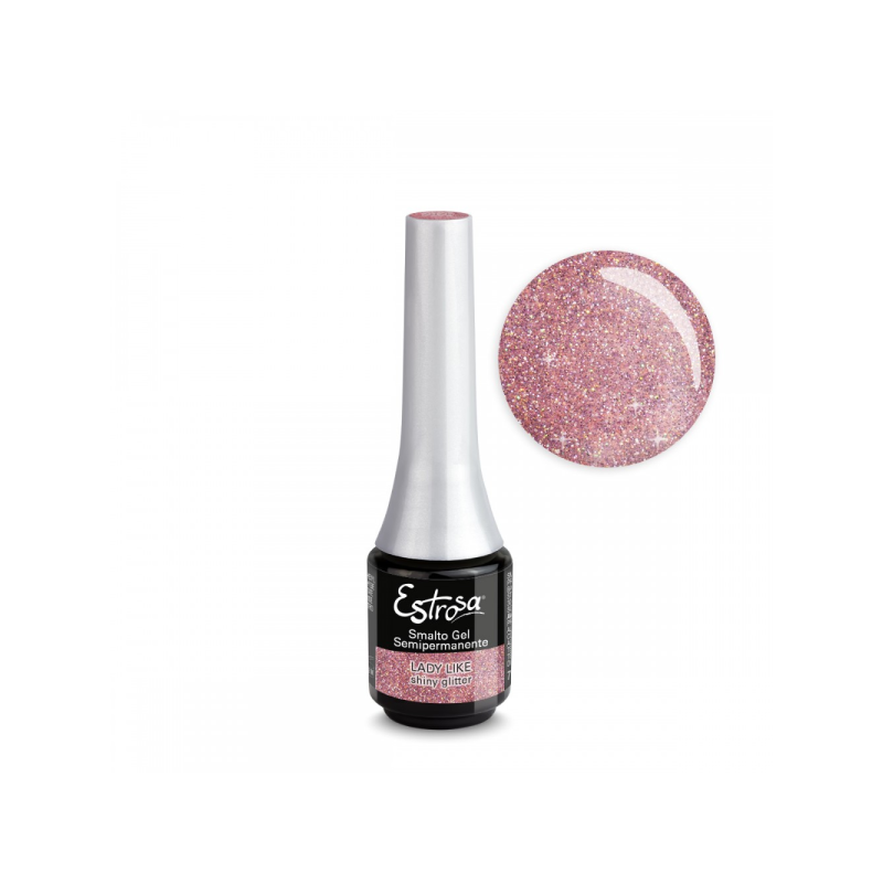 Estrosa smalto gel semipermanente - Lady like shiny glitter 7 ml