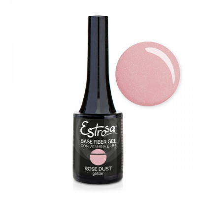 Estrosa Base Fiber Gel - Rose Dust Glitter 14 ml