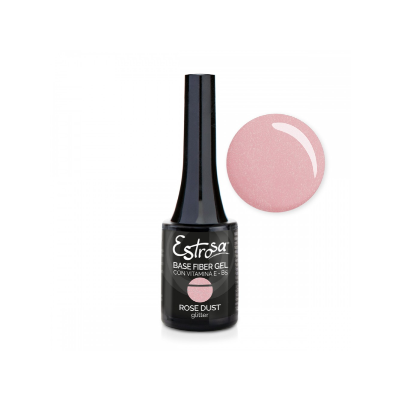 BASE FIBER GEL 14 ML_ROSE DUST glitter