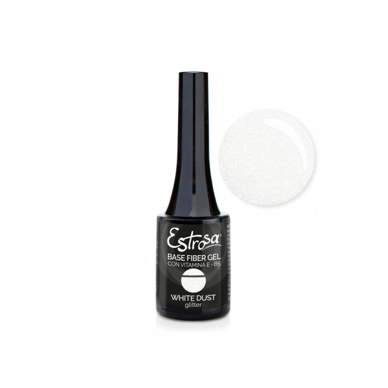 Estrosa Base Fiber Gel - White Dust Glitter 14 ml