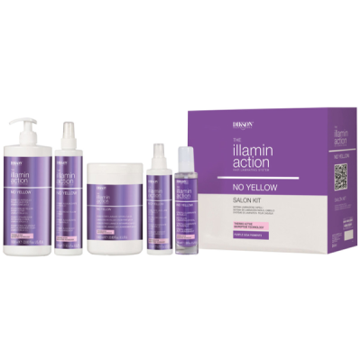 Dikson kit illaminaction - no yellow laminazione antigiallo è un trattamento professionale che neutralizza i toni gialli