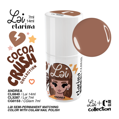 Clarissa Andrea smalto  semipermanente 7ml cl 3287 Crush Cocoa 2024