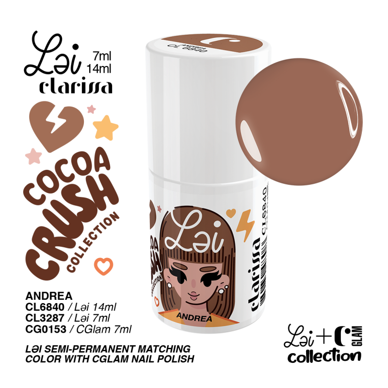 Clarissa Andrea smalto  semipermanente 7ml cl 3287 Crush Cocoa 2024