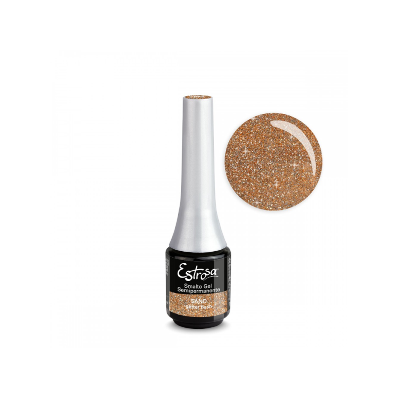 Estrosa smalto semipermanente Glitter Flash - Sand 7 ml
Colore sabbia scuro - glitter luminoso