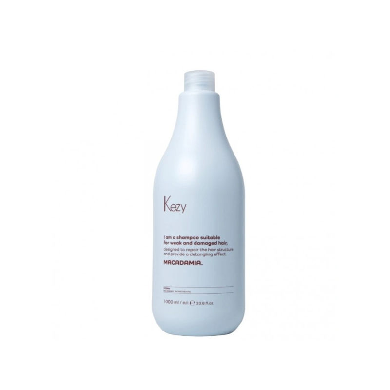 Kezy Macadamia Shampoo per Capelli Fragili e Danneggiati 1000ml
