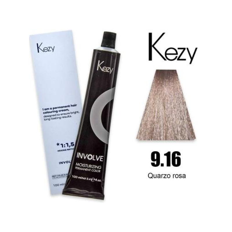 Kezy Involve Color colorazione permanente in crema 9.16 - Quarzo Rosa 100 ml