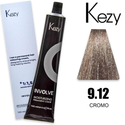 Kezy Involve Color colorazione permanente in crema 9.12 - Cromo 100 ml