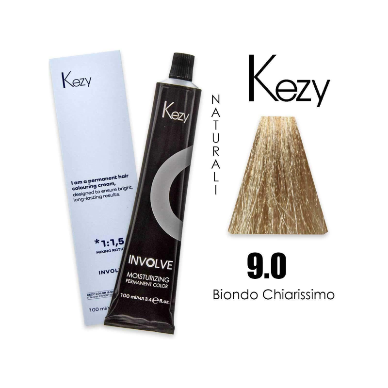 Kezy Involve Color colorazione permanente in crema 9.0 - Biondo Chiarissimo 100 ml