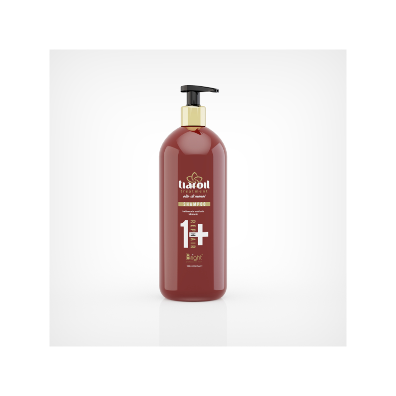 Melca Bright - Tiaroil shampoo e siero rigenerante 1000 ml; formato conveniente per capelli rinforzati