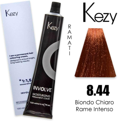Kezy colorazione permanente in crema 8.44 - Biondo Chiaro Rame Intenso 100 ml