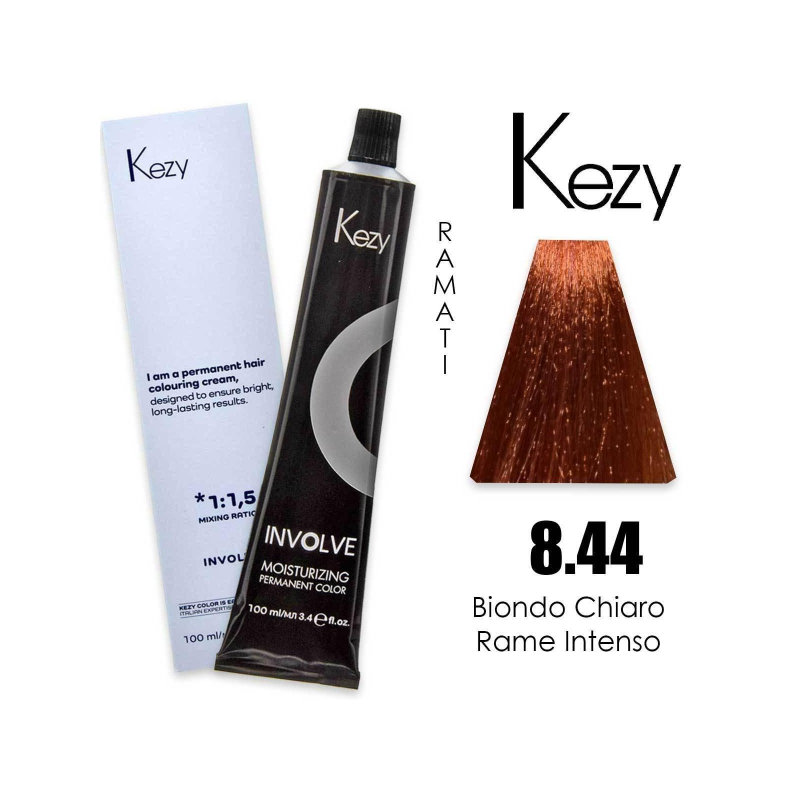 Kezy colorazione permanente in crema 8.44 - Biondo Chiaro Rame Intenso 100 ml