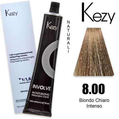 Kezy colorazione permanente in crema 8.00 - Biondo Chiaro Intenso 100 ml