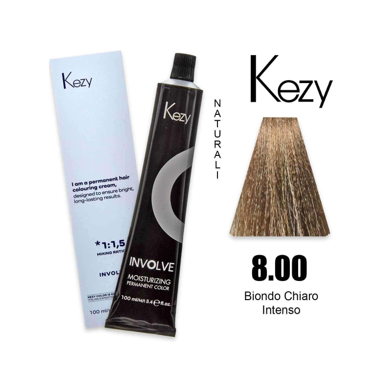 Kezy colorazione permanente in crema 8.00 - Biondo Chiaro Intenso 100 ml